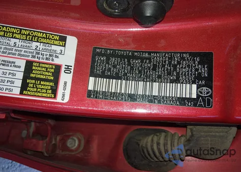 2017 Toyota Corolla Se from USA, damaged, VIN 2T1BURHE4HC798988